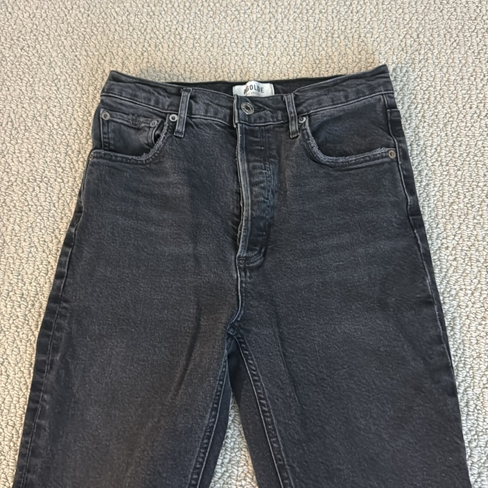 Agolde Riley High Rise Black Jeans - Picture 7 of 7